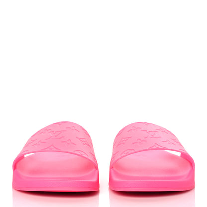 Louis Vuitton Rubber Embossed Monogram Mens Waterfront Mules 11 Pink 2 of 8