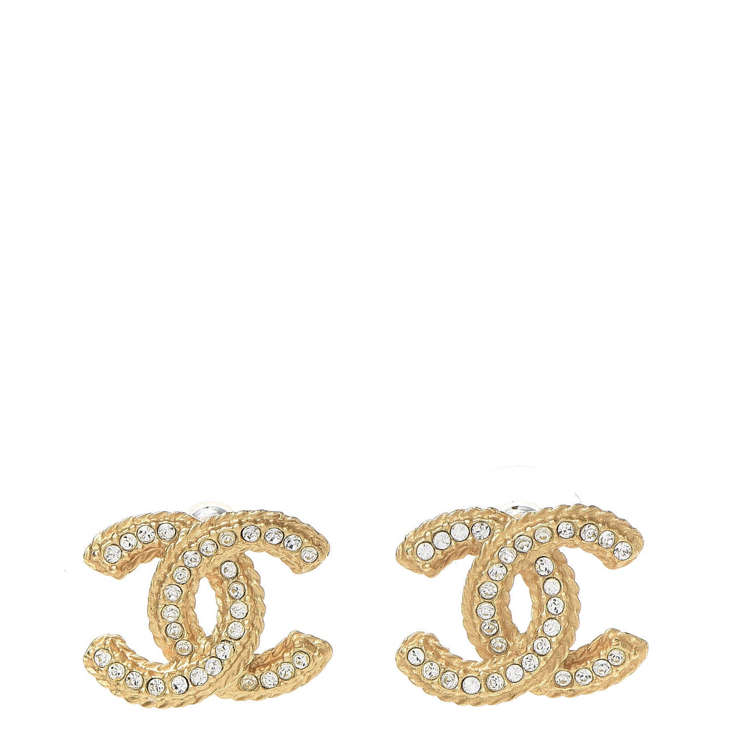 Crystal CC Earrings Gold