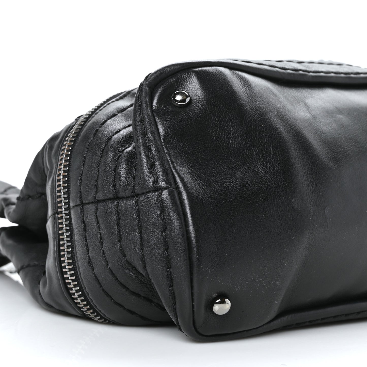 Lambskin Expandable Tote Black