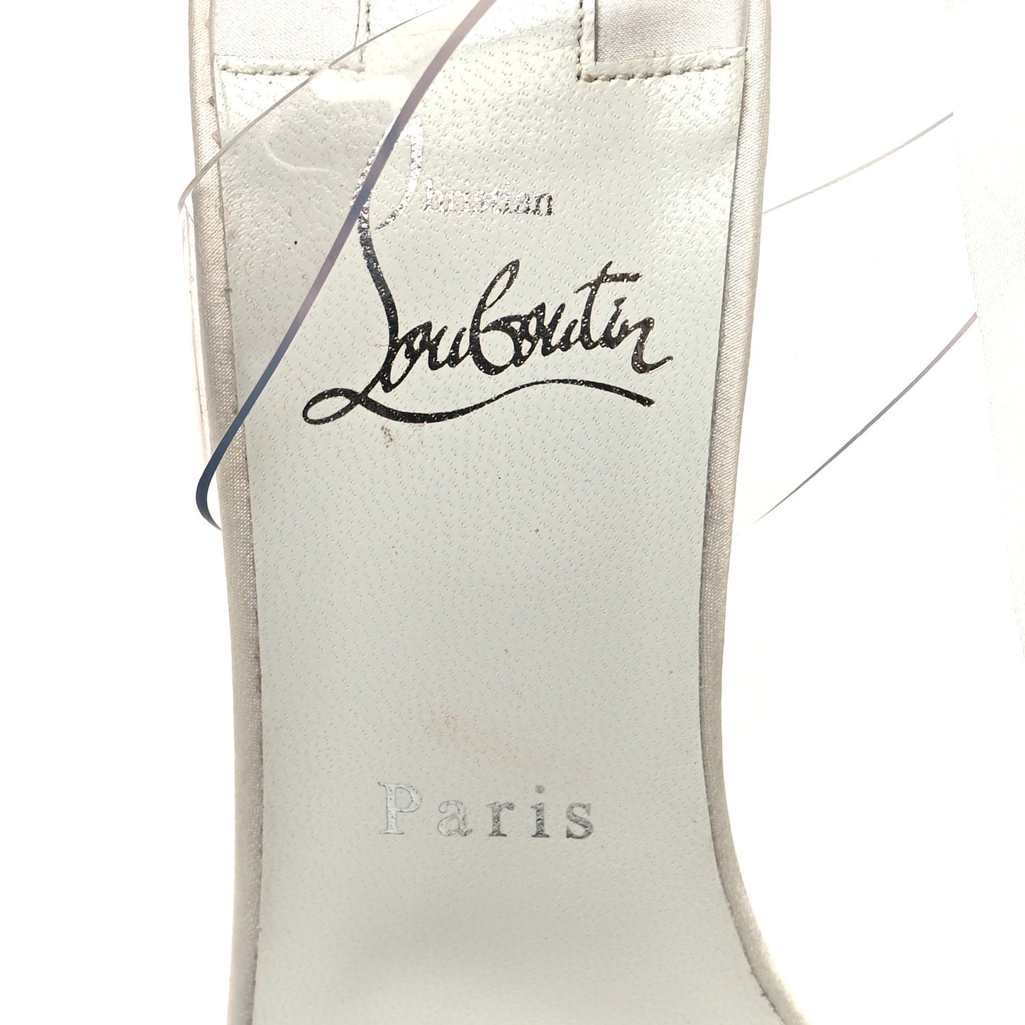 Satin Crystal PVC Astrinodo 100 Sandals 38 Ivory