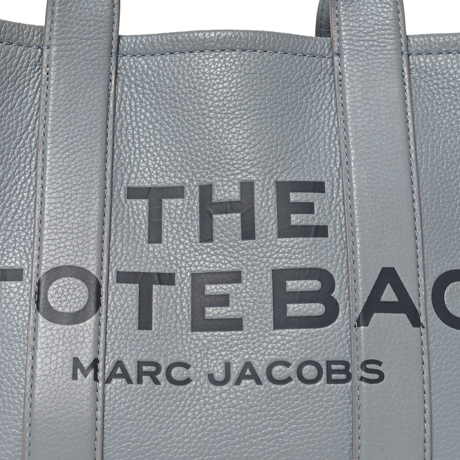 Marc Jacobs Grained Calfskin Medium The Tote Bag Grey 7 of 9