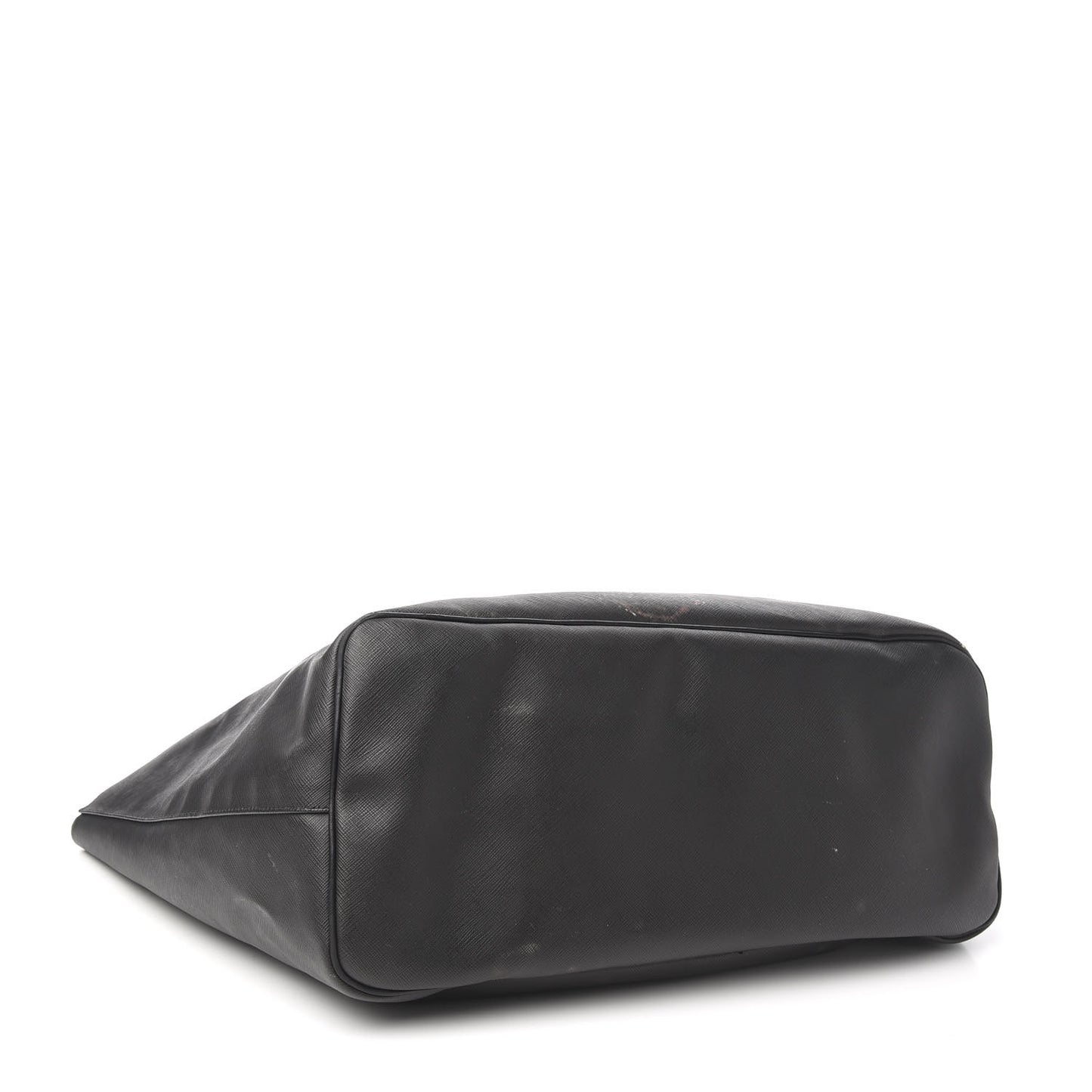Textured Coated Canvas Rottweiler Pint Large Antigona Tote Black