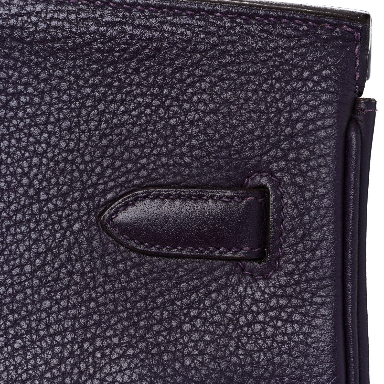 Hermes Taurillon Clemence Birkin 40 Raisin 12 of 46
