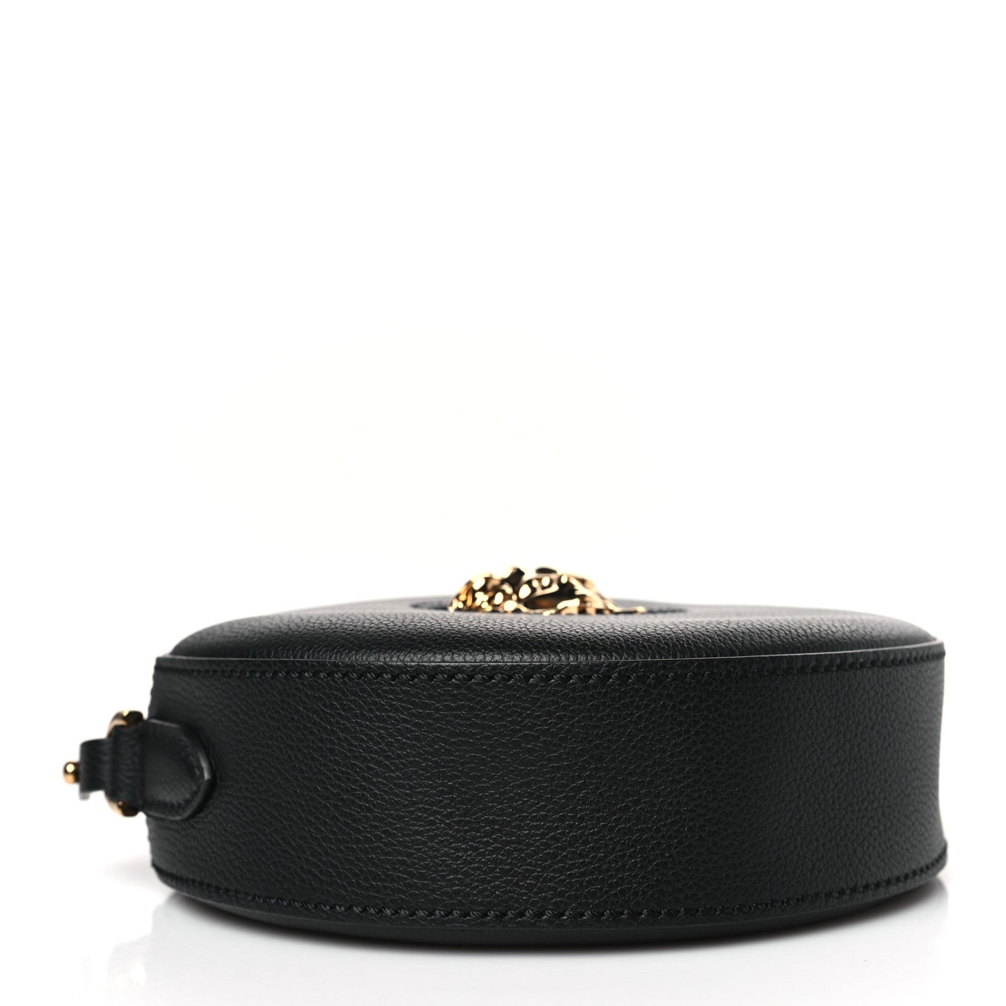 Calfskin La Medusa Round Camera Bag Black