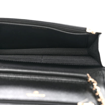 Chanel Caviar Quilted Chain CC Wallet On Chain WOC Black 5 of 11