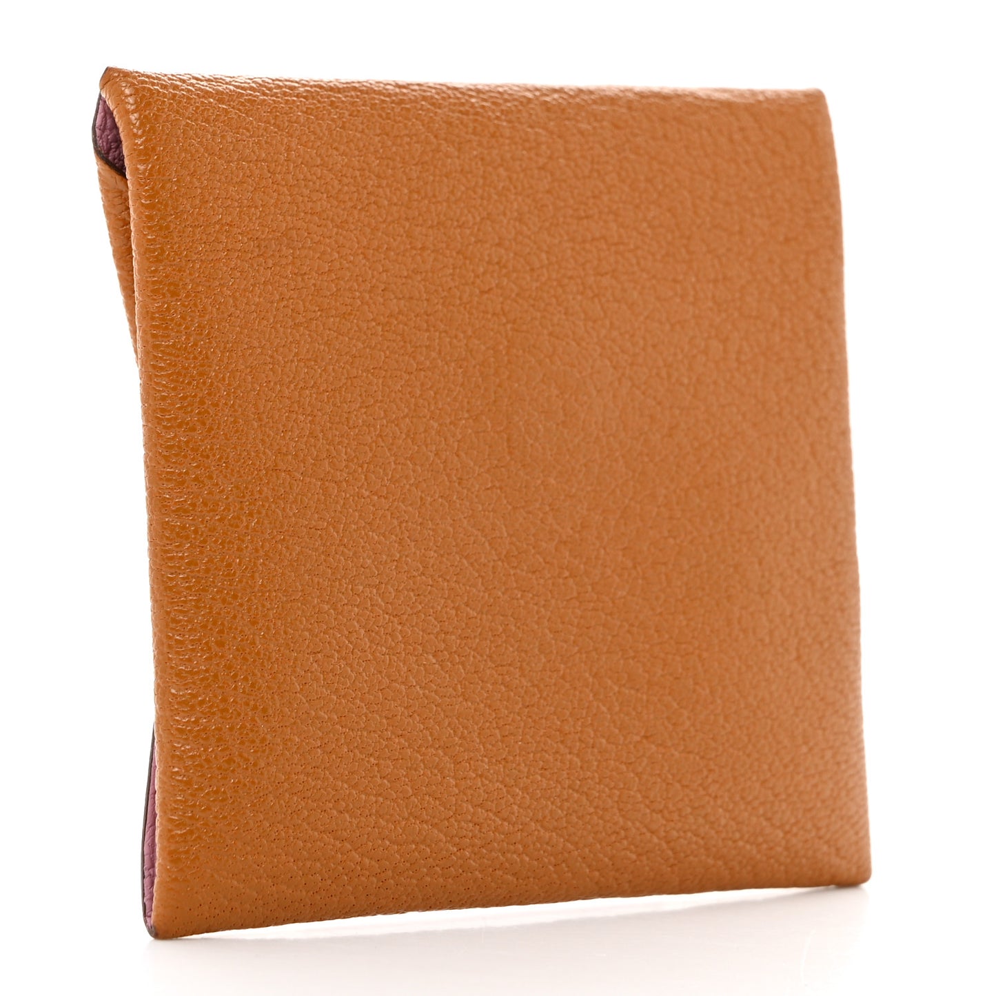 Chevre Mysore Bastia Verso Coin Purse Caramel Mauve Sylvestre