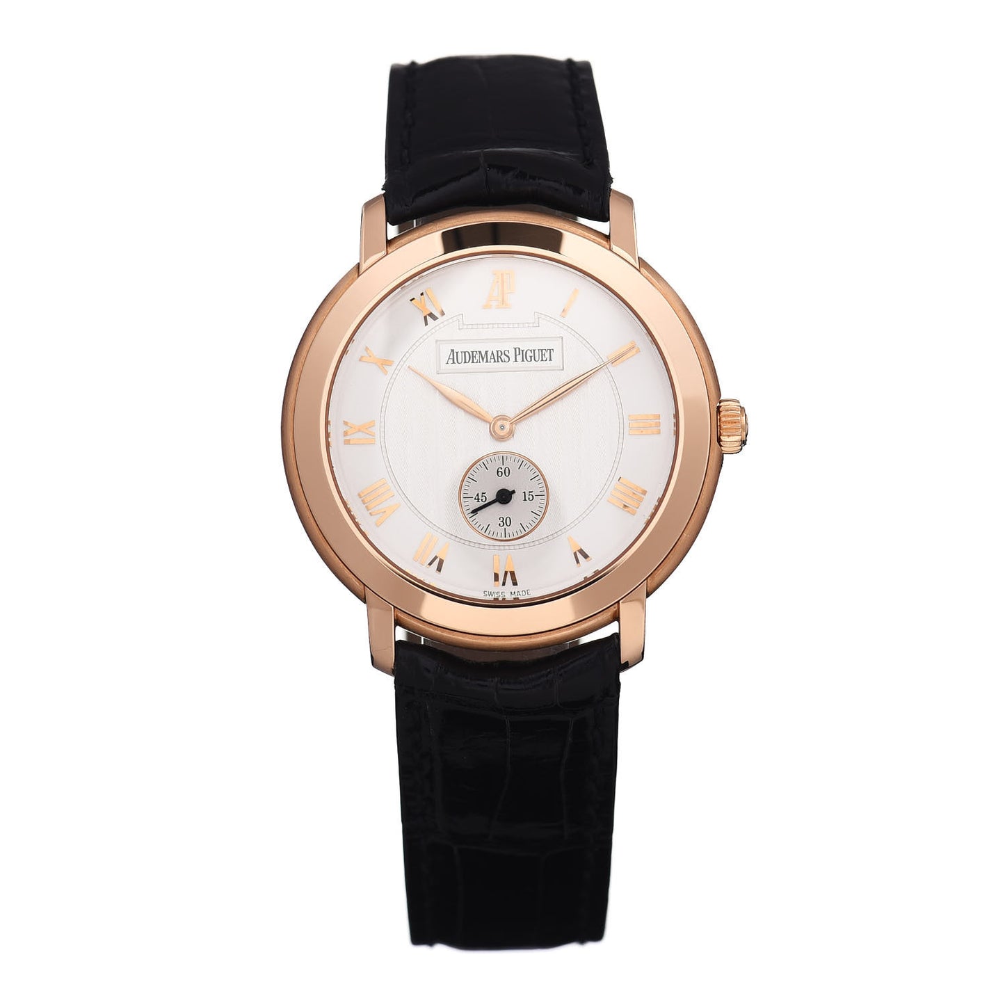 18K Rose Gold Alligator 36mm Jules Audemars Classic Manual Winding Watch 15056OR.OO.A067CR.02
