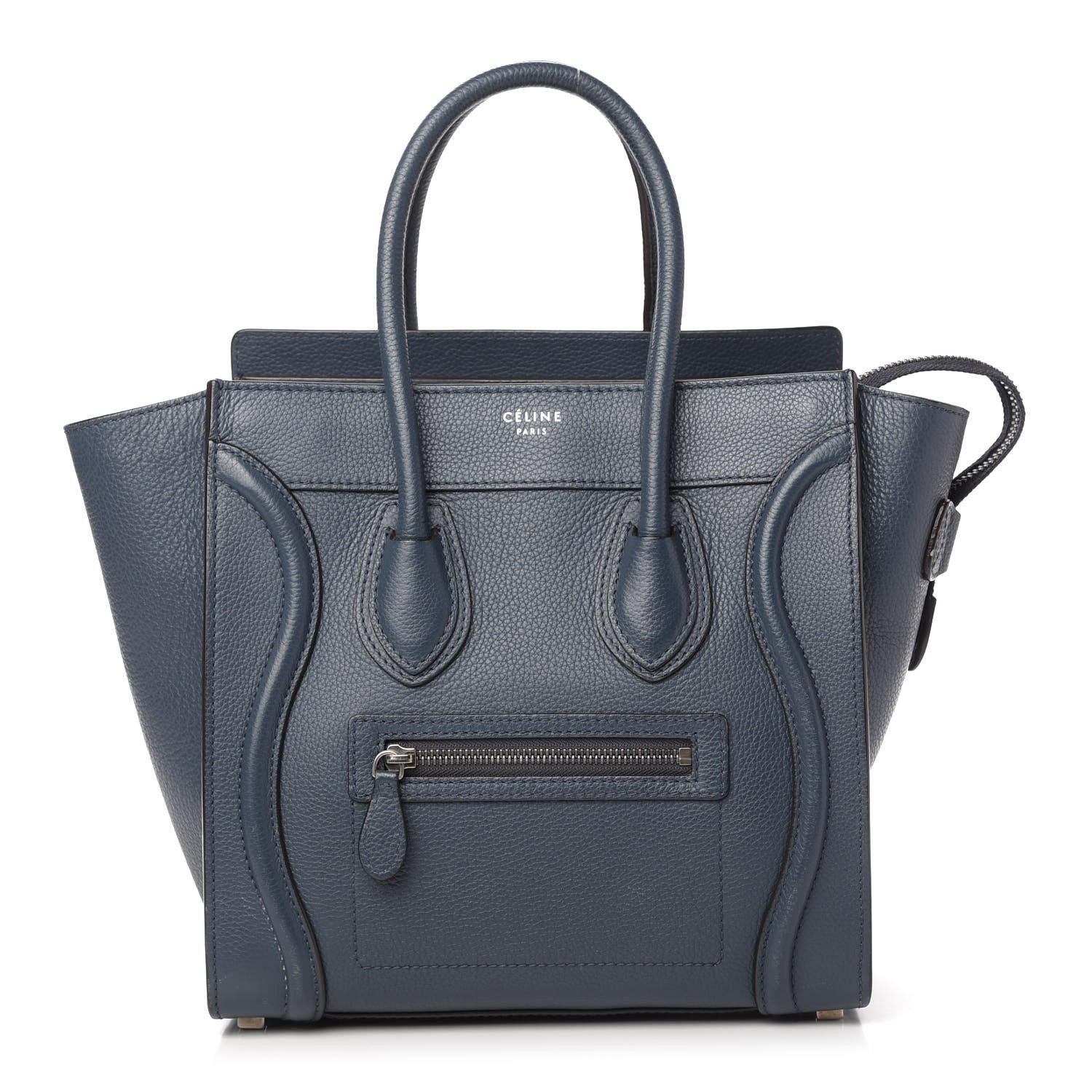 Celine Drummed Calfskin Micro Luggage Orage 1 of 10