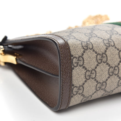 Gucci GG Supreme Monogram Web Small Ophidia Chain Shoulder Bag Brown 8 of 9