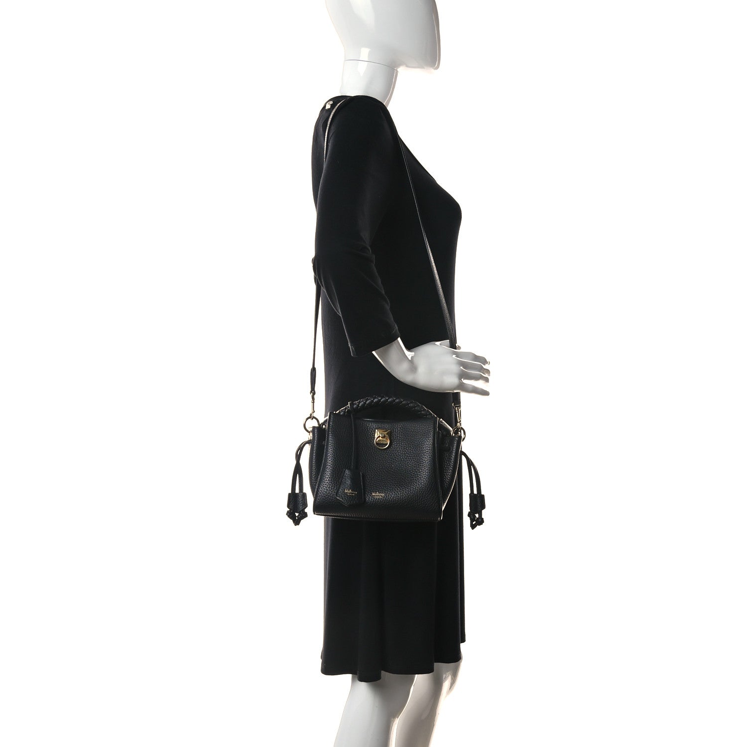 Mulberry Heavy Grain Small Iris Tote Black 2 of 10