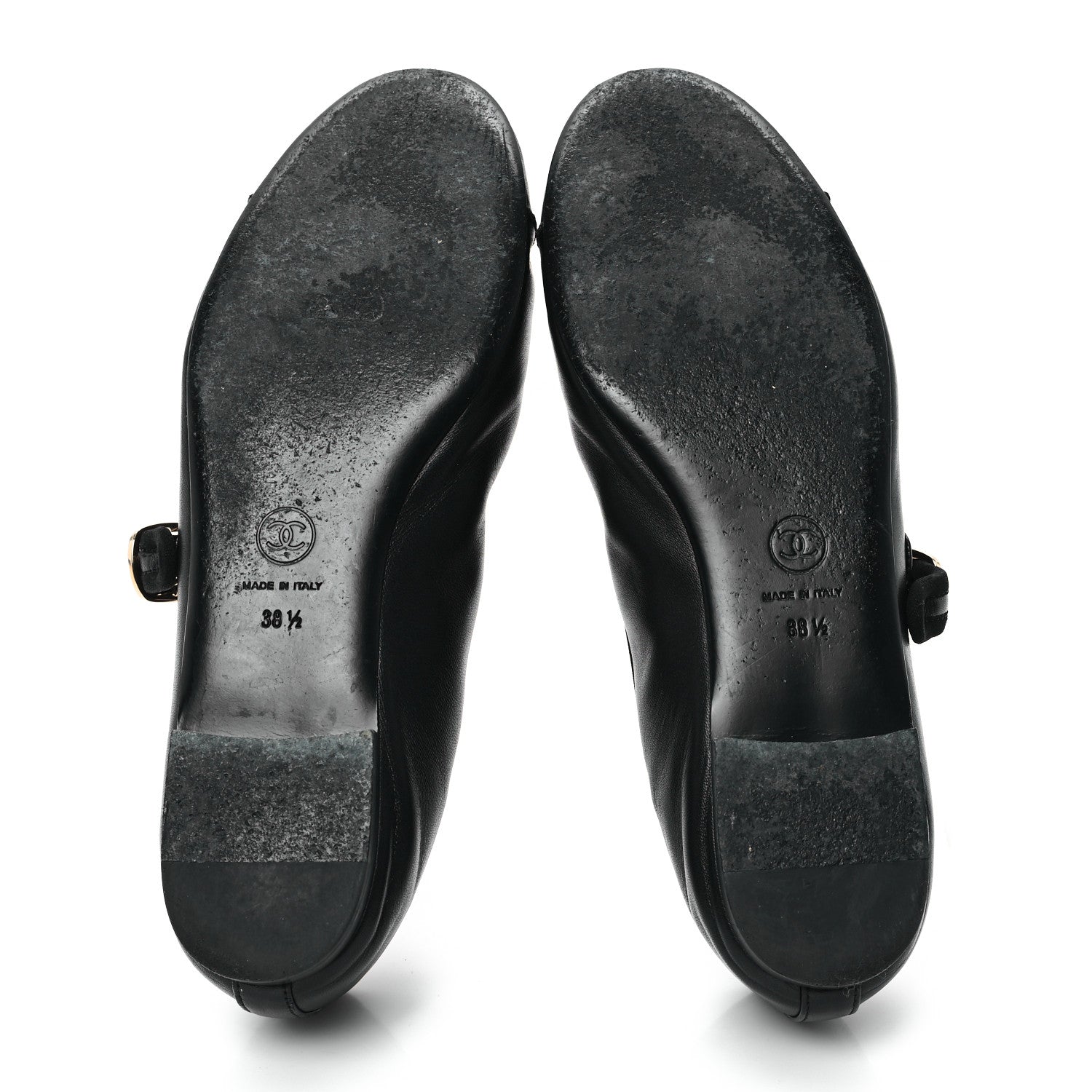 Chanel Lambskin Mary Jane Flats 39.5 Black 6 of 10