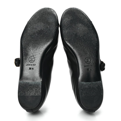 Chanel Lambskin Mary Jane Flats 39.5 Black 6 of 10