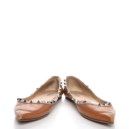 Valentino Garavani Nappa Rockstud Ballerina Flats 40.5 Light Cuir Poudre 5 of 12