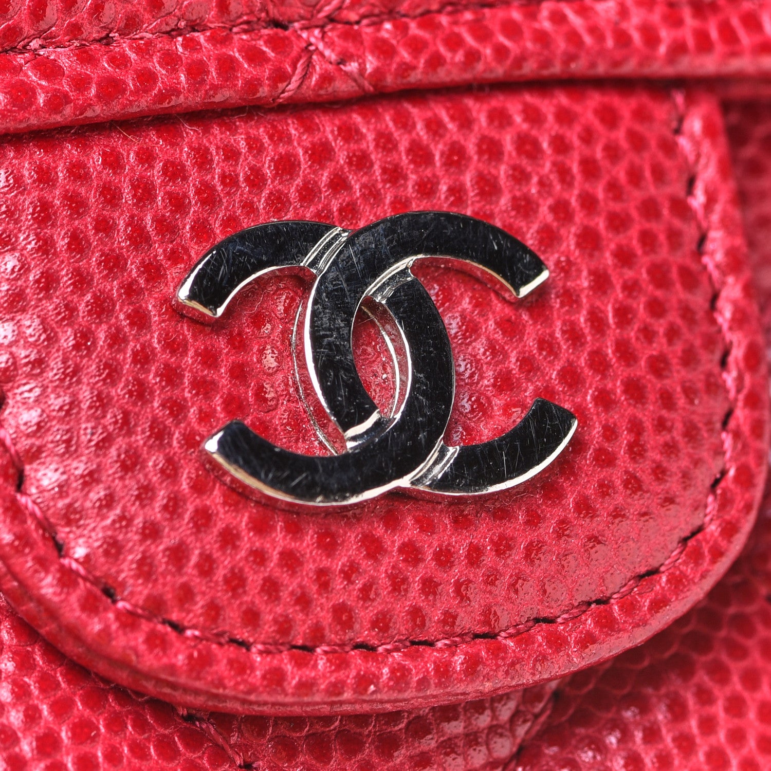 Chanel Caviar Quilted Medium Flap Wallet Dark Pink 10 of 11