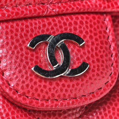 Chanel Caviar Quilted Medium Flap Wallet Dark Pink 10 of 11
