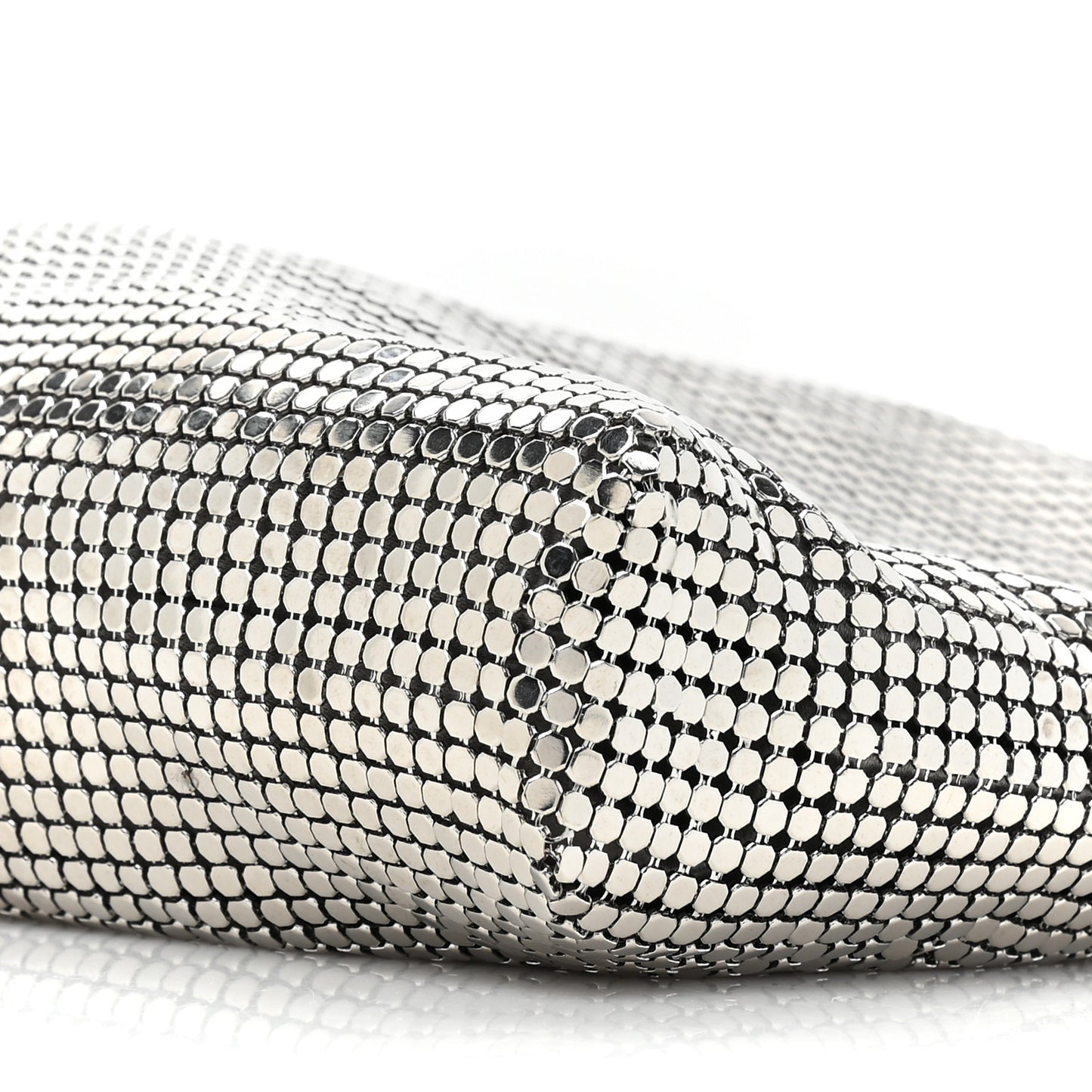 Metal Mesh Callie Tassel Shoulder Bag Silver