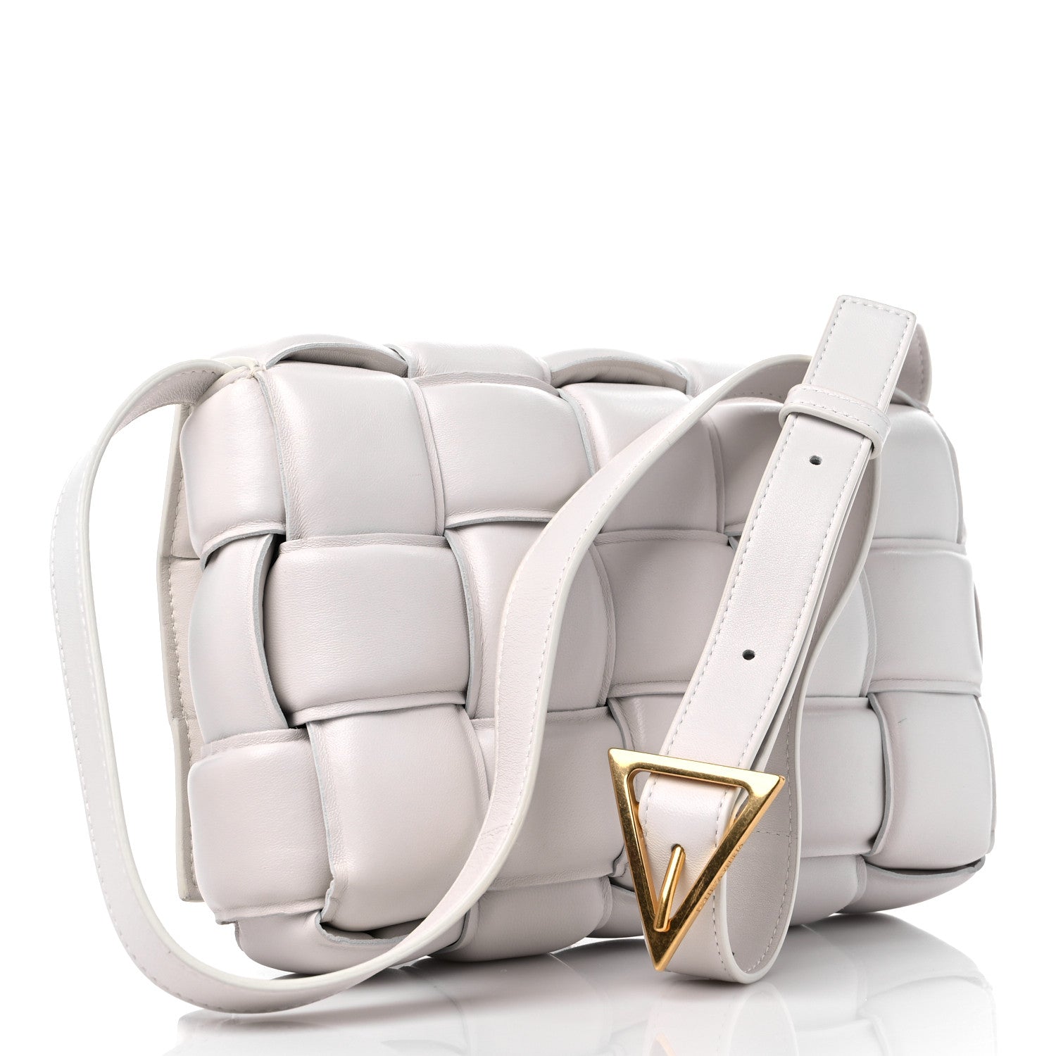 Bottega Veneta Nappa Maxi Intreccio Padded Cassette Crossbody Bag Chalk 3 of 8