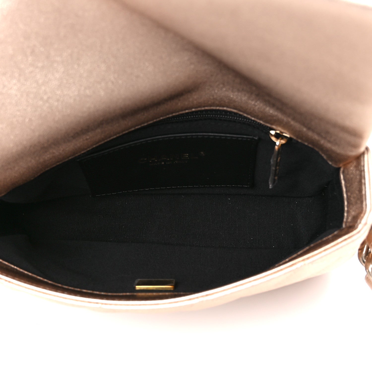 Chanel Metallic Lambskin Lacquered Quilted Small Flap Gold 5 of 12