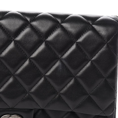 Chanel Lambskin Quilted Clutch With Chain Flap Black 10 of 13