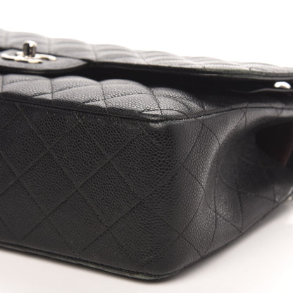 Chanel Caviar Quilted Jumbo Double Flap Black 13 of 20