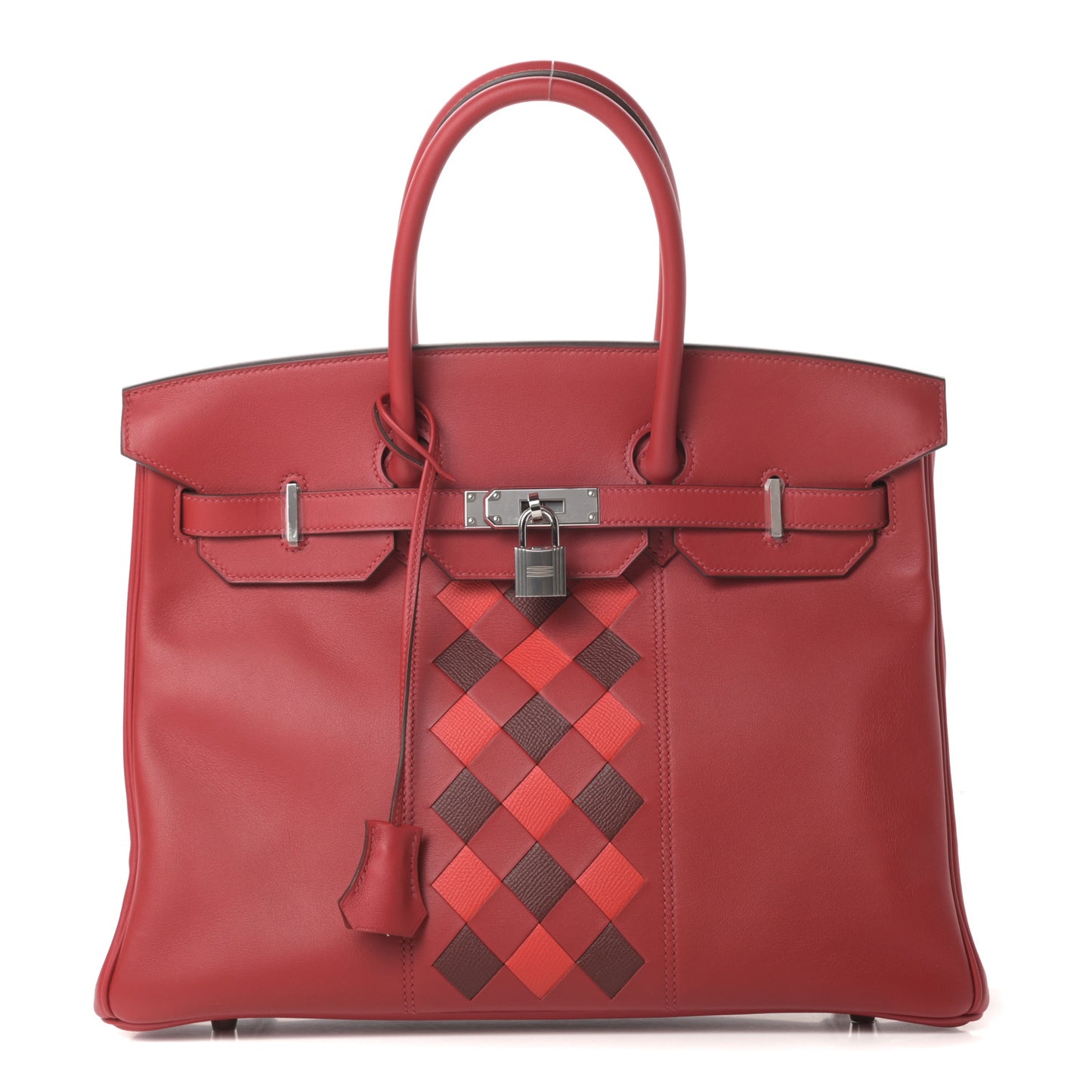 Swift Epsom Tressage Birkin 35 Rouge Piment Rouge De Coeur Rouge H