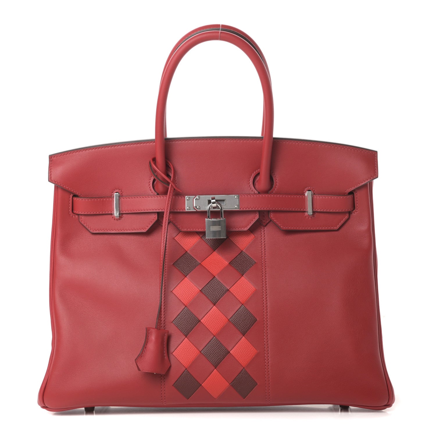 Hermes Swift Epsom Tressage Birkin 35 Rouge Piment Rouge De Coeur Rouge H 1 of 11