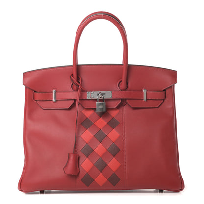 Hermes Swift Epsom Tressage Birkin 35 Rouge Piment Rouge De Coeur Rouge H 1 of 11