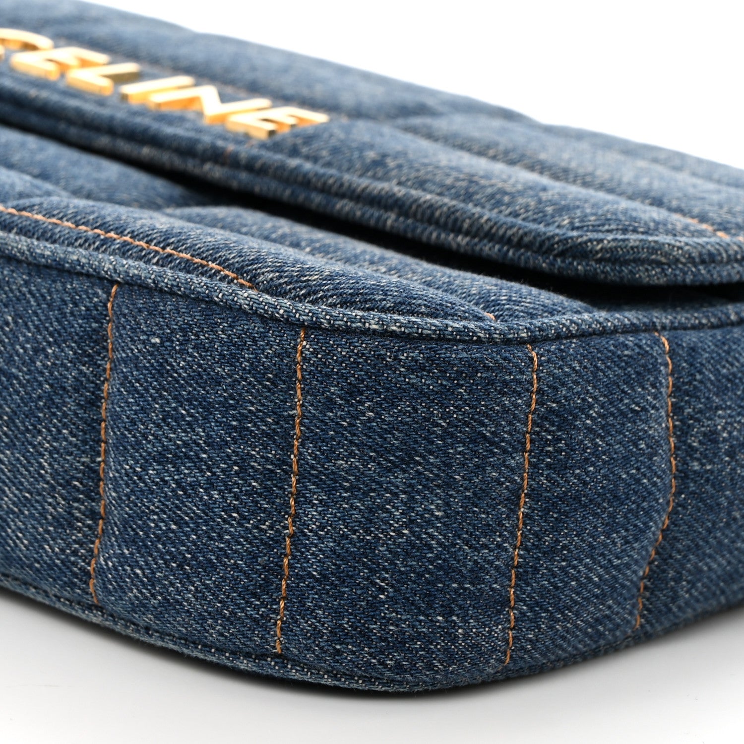 Celine Denim Matelasse Chain Shoulder Bag Blue 1573244 – FASHIONPHILE