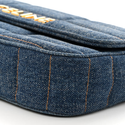 Celine Denim Matelasse Chain Shoulder Bag Blue 11 of 11
