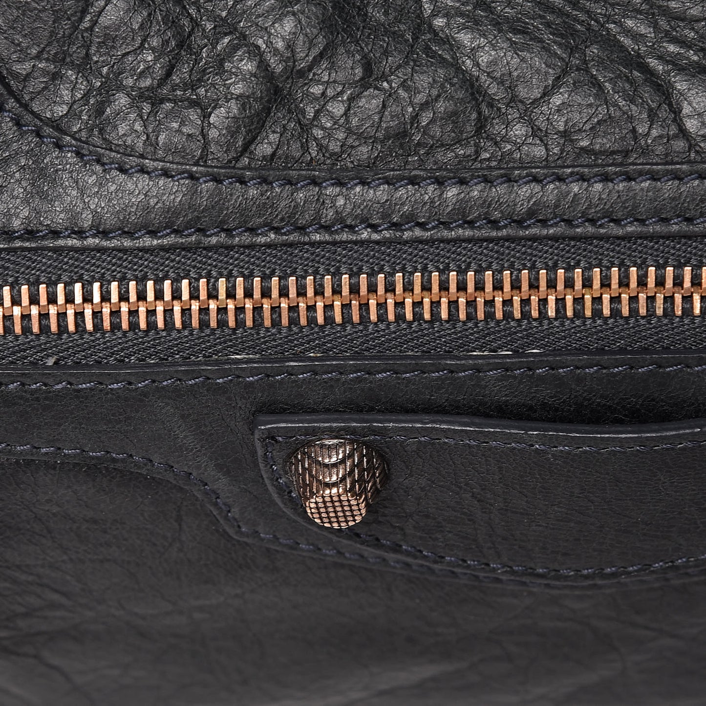 Agneau Giant 12 Rose Gold Hardware First Anthracite