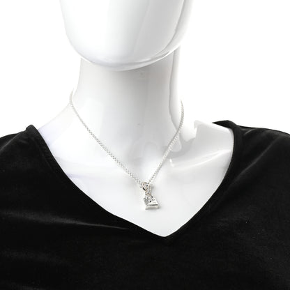 Hermes Sterling Silver Birkin Amulette Pendant Necklace 2 of 6