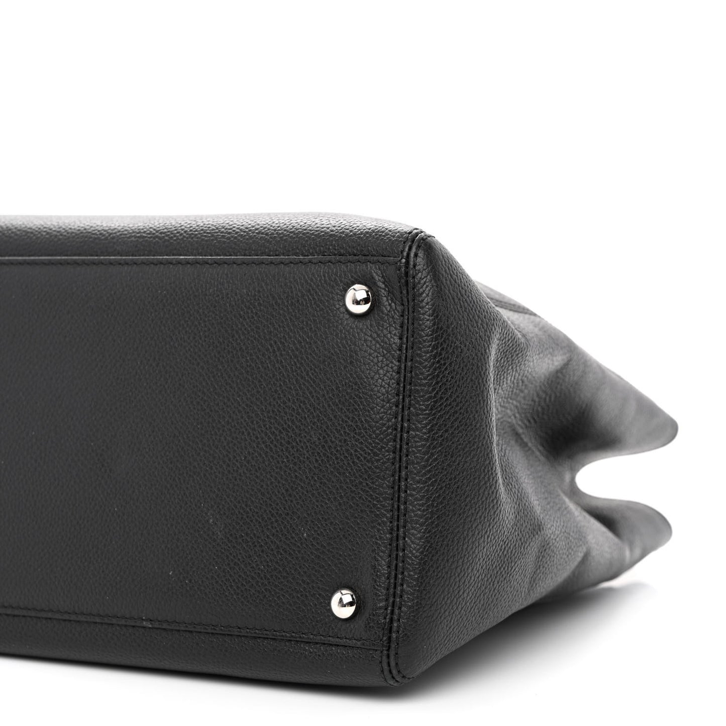 Calfskin Cerf Executive Shopper Tote Black