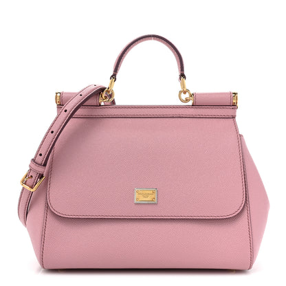 Dolce & Gabbana Dauphine Small Sicily Satchel Rose Carne 1 of 9