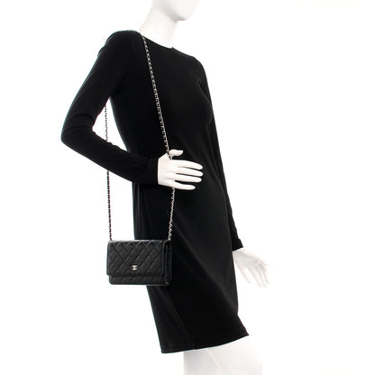 Chanel Caviar Quilted Wallet On Chain WOC Black 2 of 9