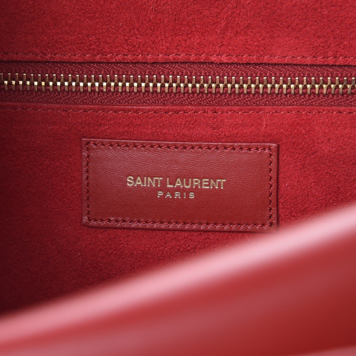 Saint Laurent Calfskin Classic Duffle 6 Red 5 of 11