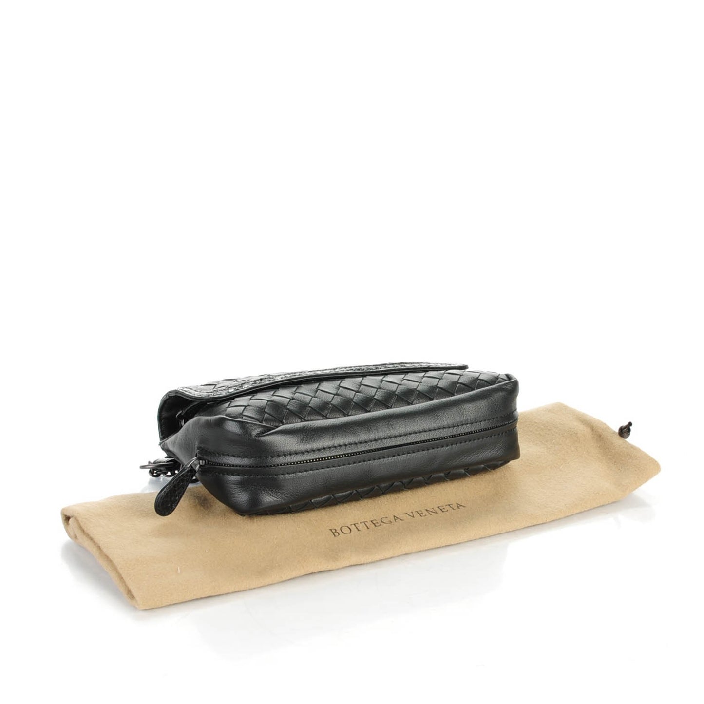 Nappa Intrecciato Ayers Small Chain Crossbody Nero Black