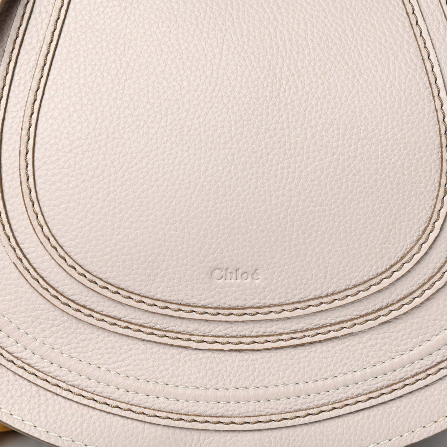 Calfskin Medium Marcie Round Crossbody Bag Abstract White