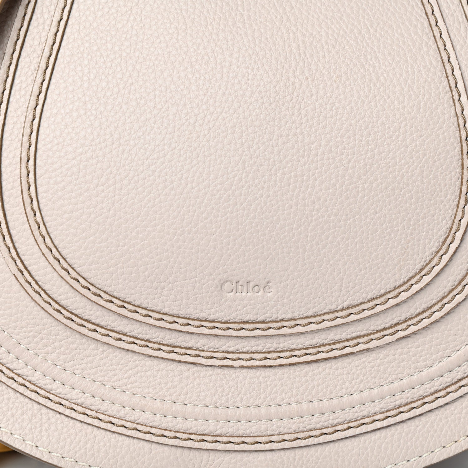 Chloe Calfskin Medium Marcie Round Crossbody Bag Abstract White 8 of 10