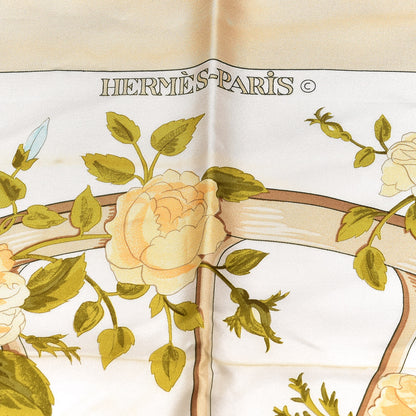 Hermes Jacquard Silk Romantique Scarf 90 4 of 4