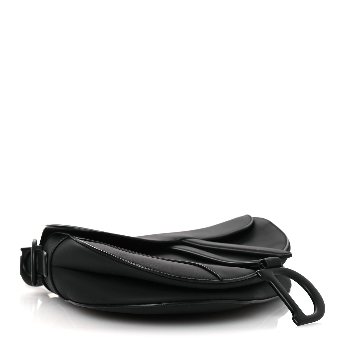 Ultra Matte Calfskin Saddle Bag Black