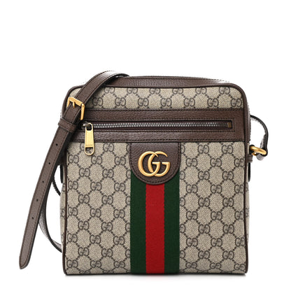 Gucci GG Supreme Monogram Web Small Ophidia Messenger Bag Brown 1 of 10
