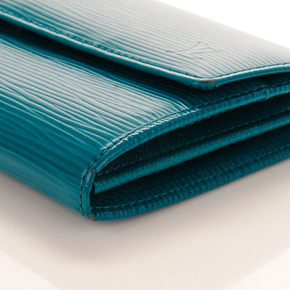 Louis Vuitton Epi Sarah Wallet Cyan 7 of 9