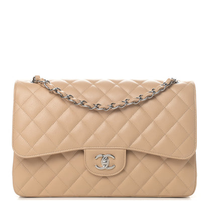 Chanel Caviar Quilted Jumbo Double Flap Beige Clair 1 of 4