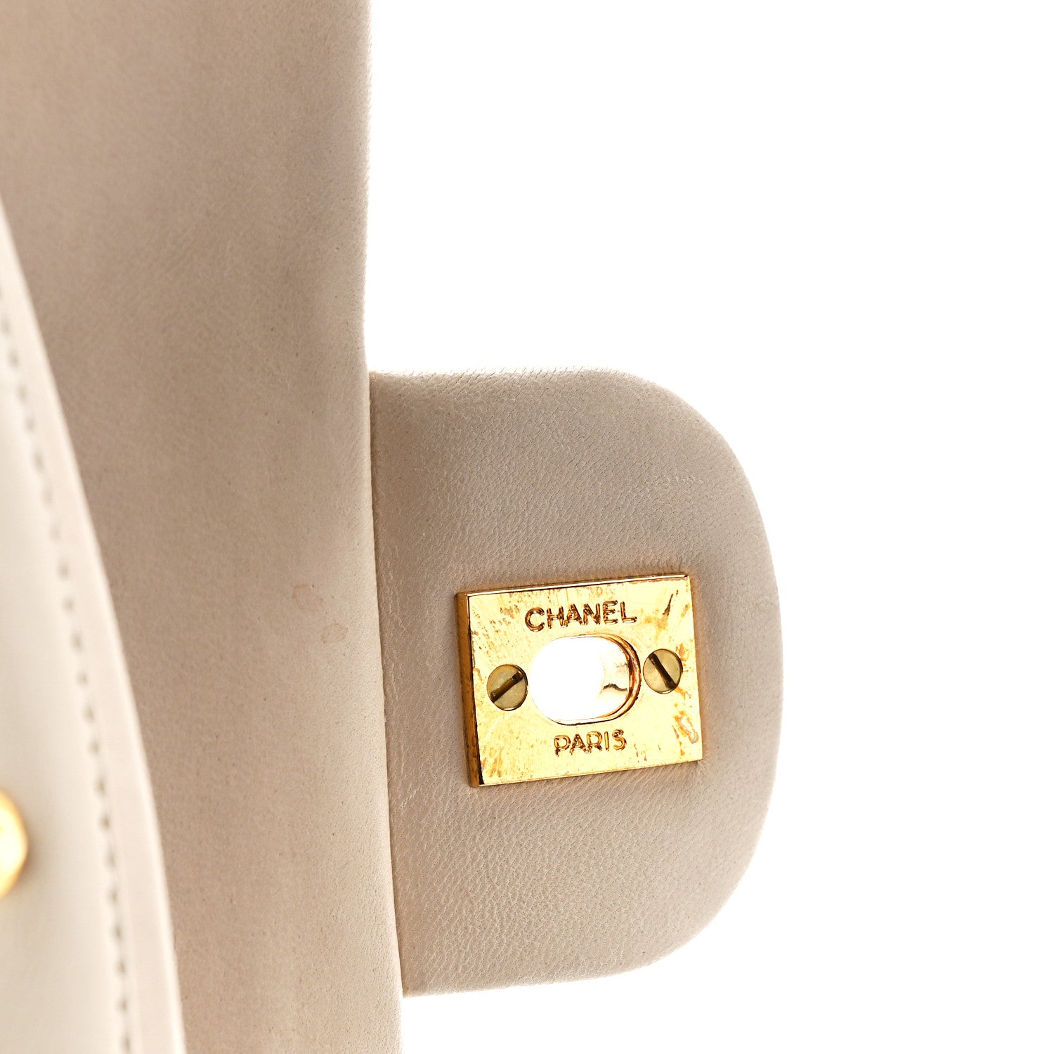 Chanel Lambskin Quilted Medium Double Flap Beige 7 of 11