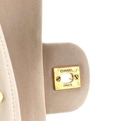 Chanel Lambskin Quilted Medium Double Flap Beige 7 of 11