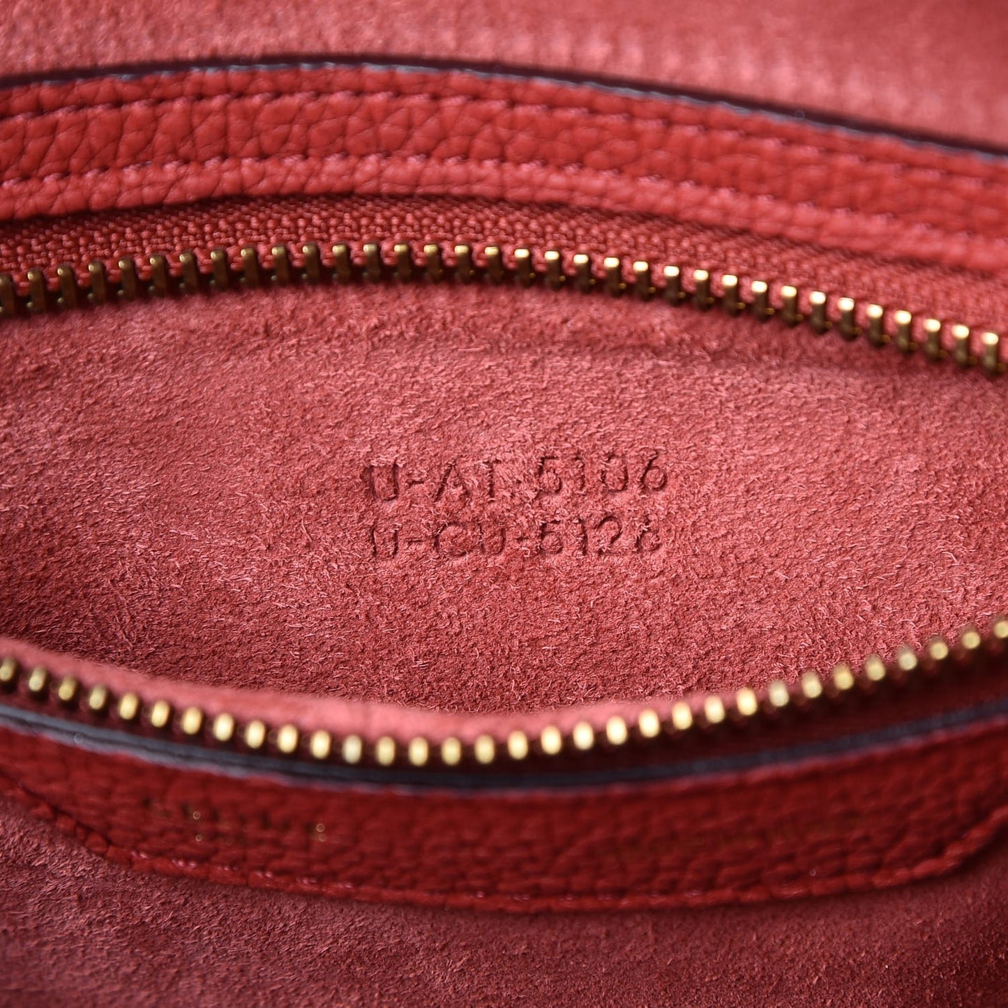 Baby Grained Calfskin Micro Luggage Red