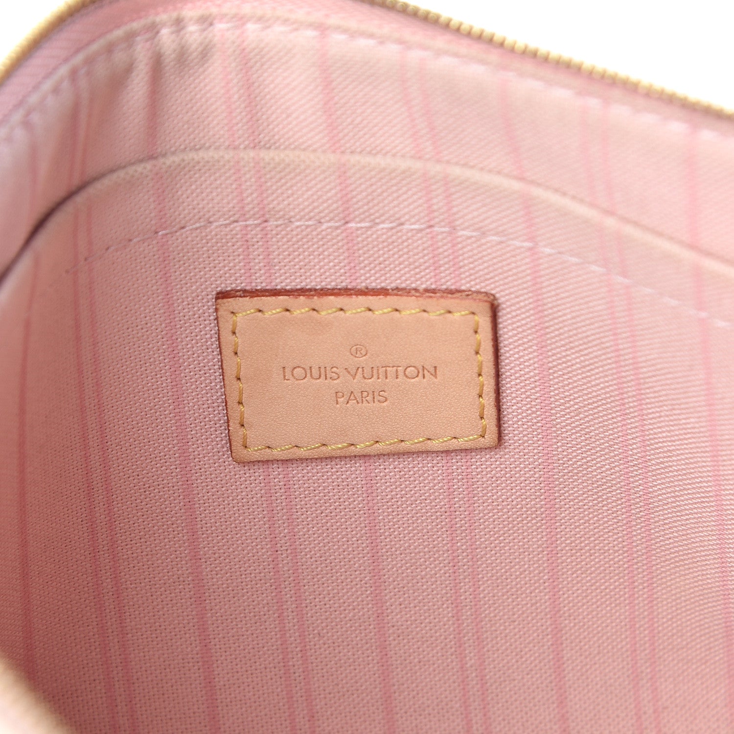 Louis Vuitton Damier Azur Neverfull MM GM Pochette Rose Ballerine 6 of 9