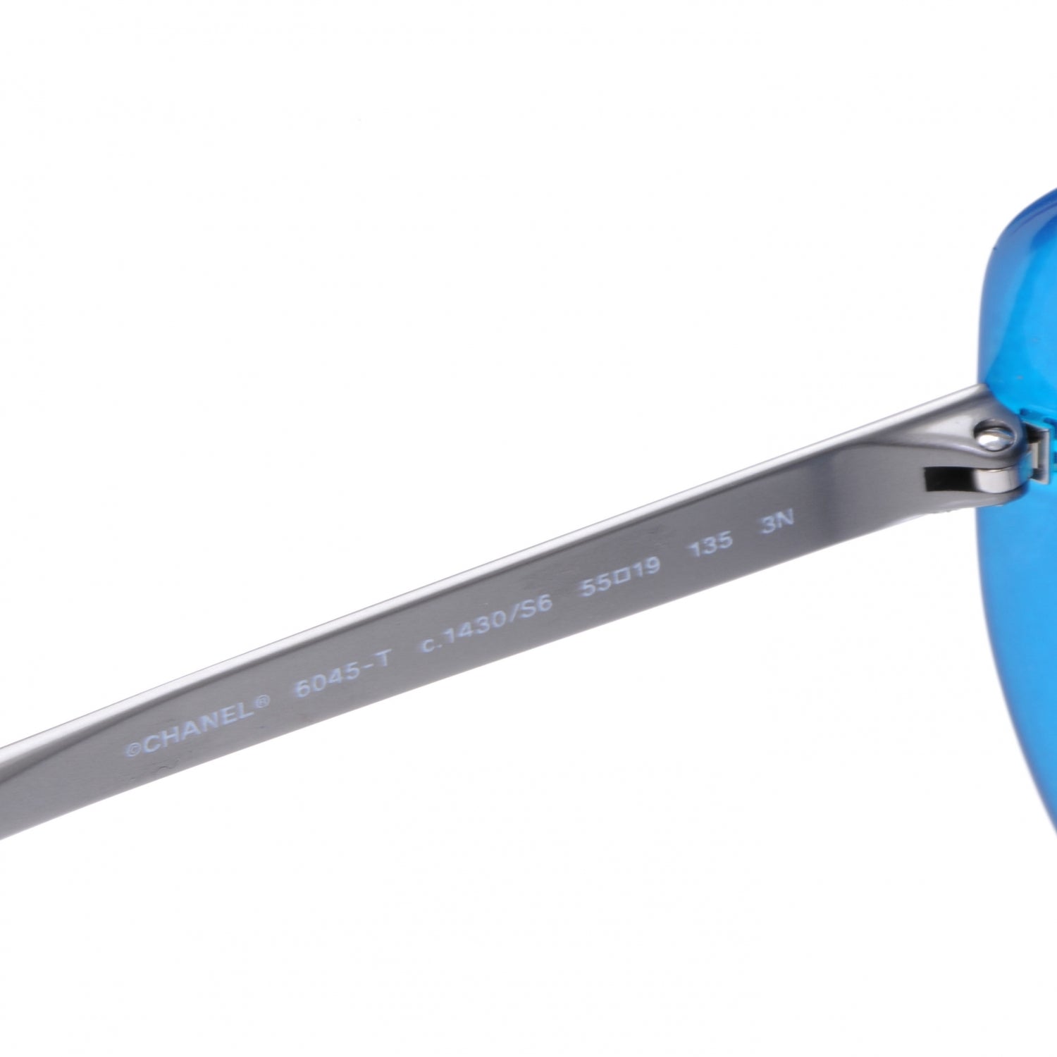 Chanel Polarized Sunglasses 6045 T Blue 4 of 4