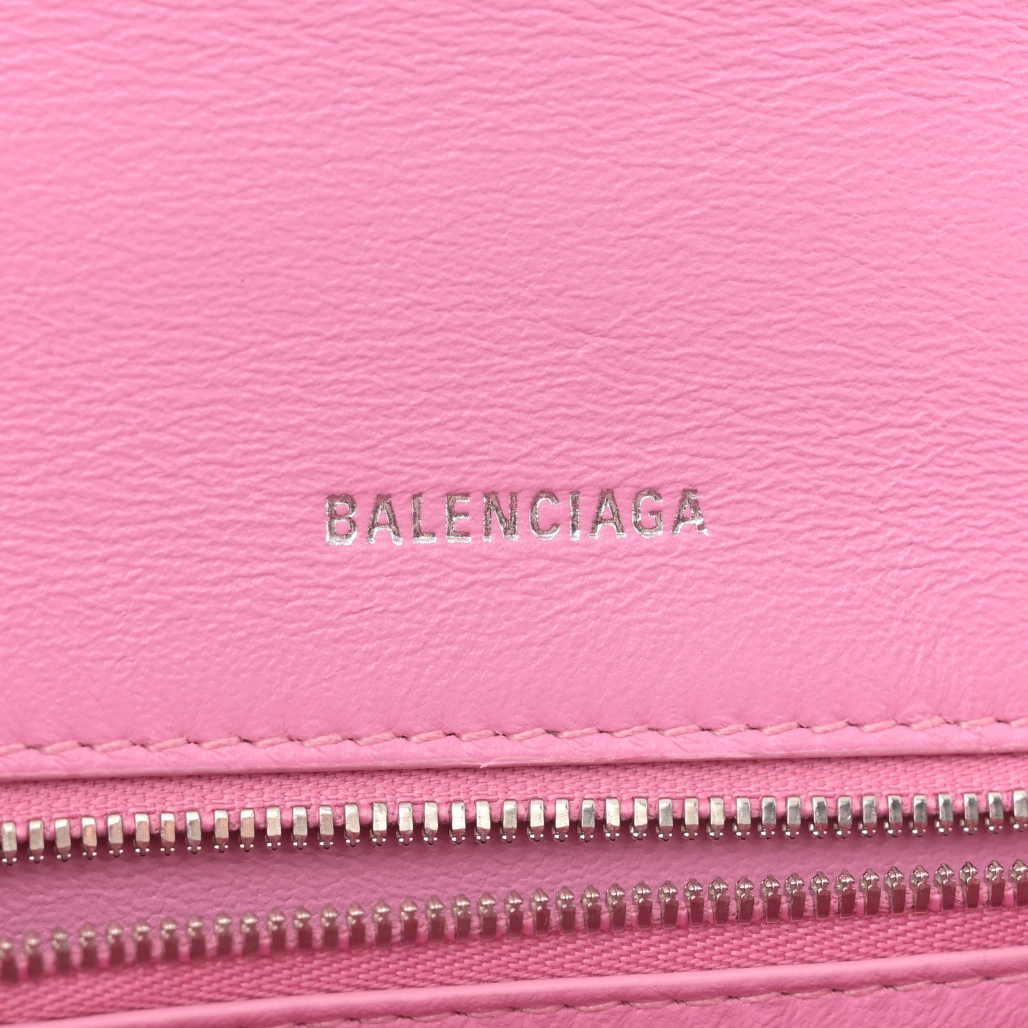 Balenciaga Washed Denim BB Monogram Hourglass Top Handle Bag Small Pink 6 of 15