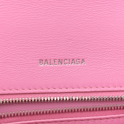 Balenciaga Washed Denim BB Monogram Hourglass Top Handle Bag Small Pink 6 of 15